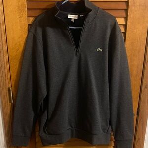 Lacoste Men's Dark Gray Zip-Up Sweater